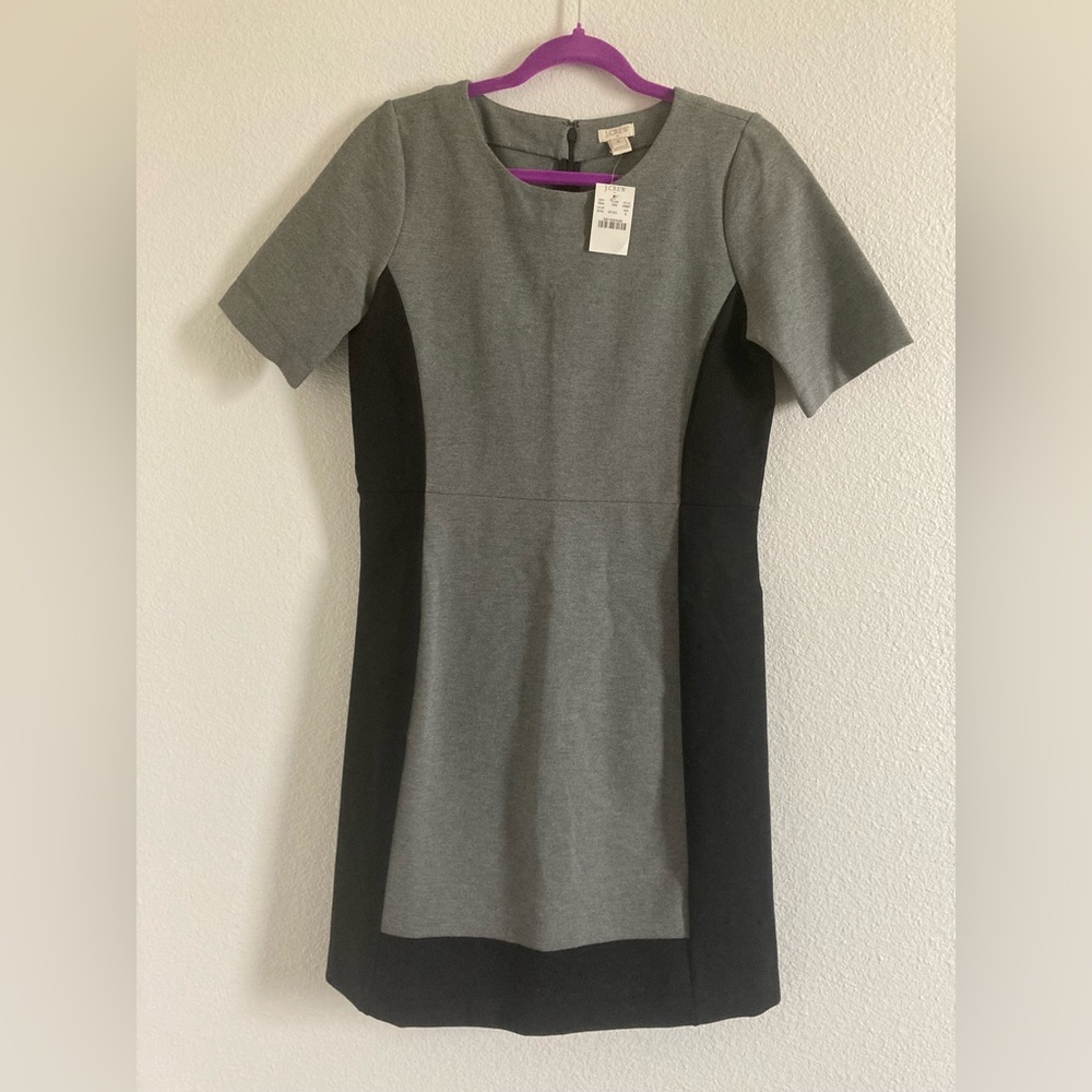 Grey/black dress.